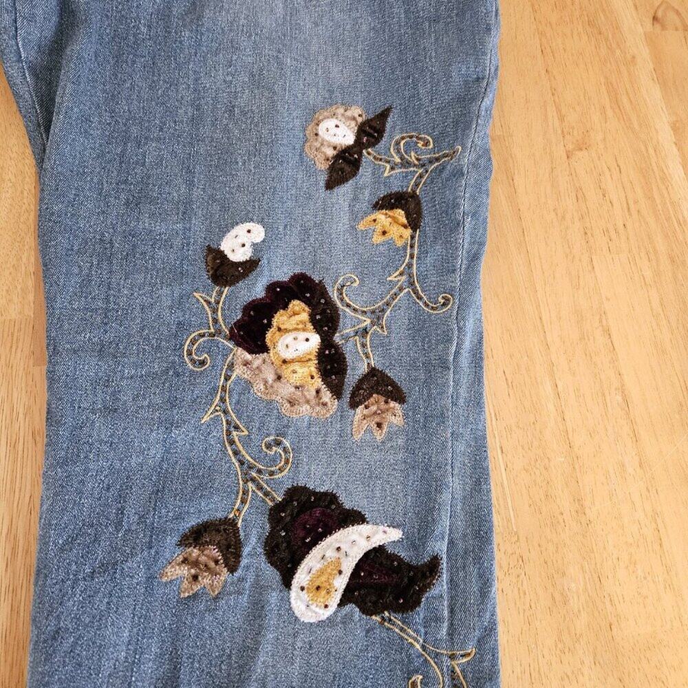 VTG Alexandra Bartlett Jeans Embellished Straight leg High Waisted - sz 20W - Picture 6 of 14